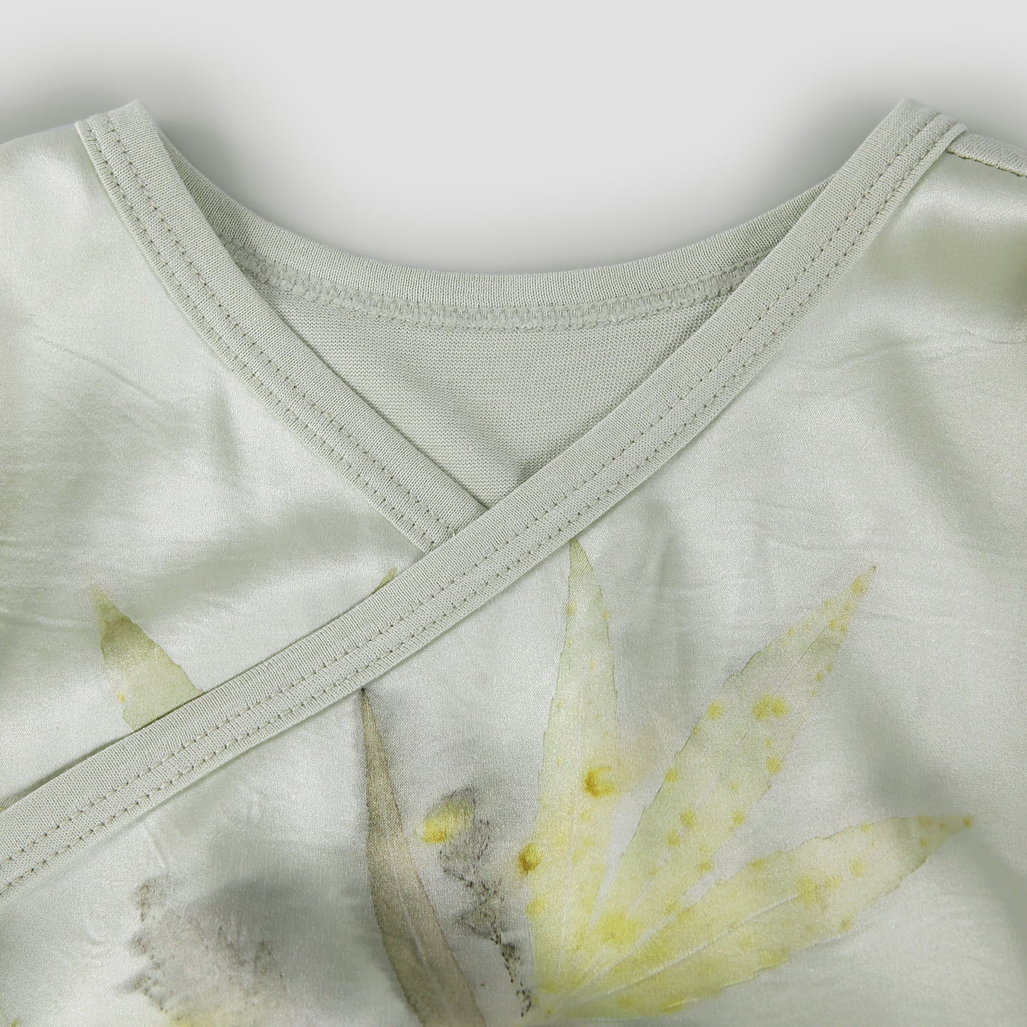 Mulberry Silk Baby Bodysuit – Leaf Print