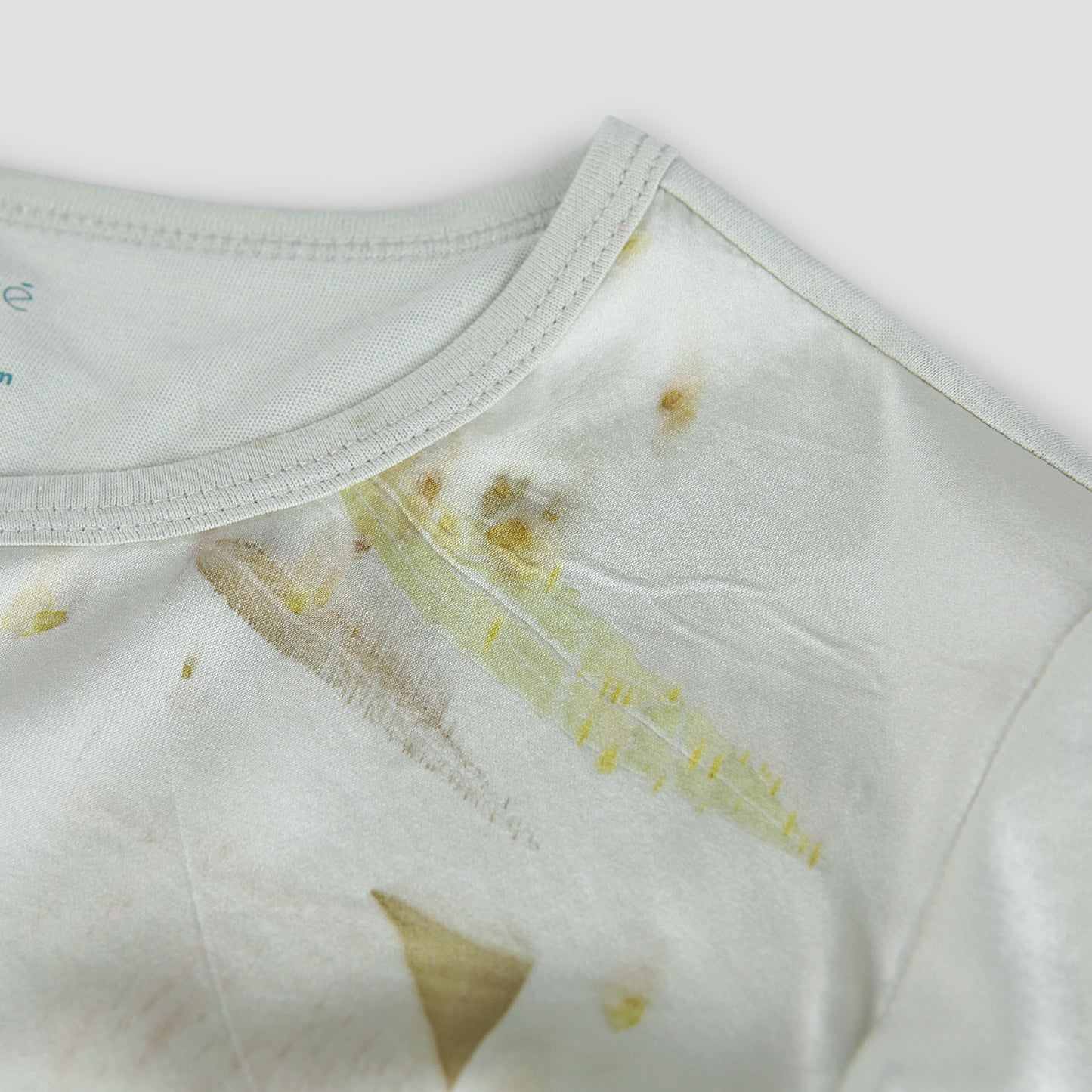 100% Mulberry Silk Children’s Short-Sleeve Homewear Top – Hand-Printed