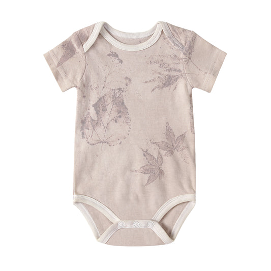 Hand-Dyed Organic Cotton Short-Sleeve Baby Romper